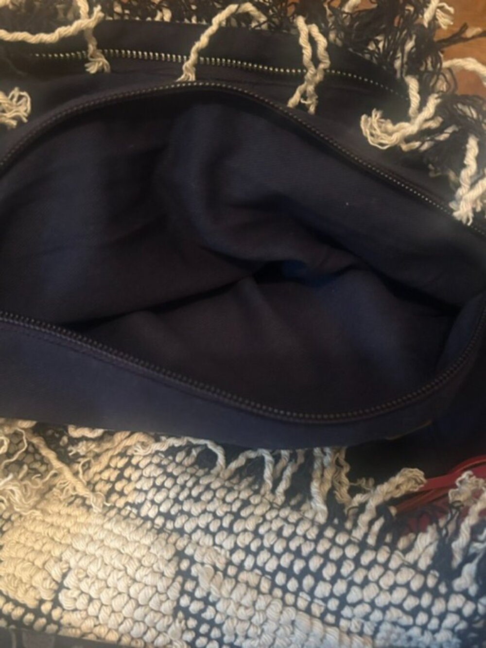 Free People Miramar Azulejos Carryall Leather Strap Slouchy Textured Bag NEW - Picture 9 of 16